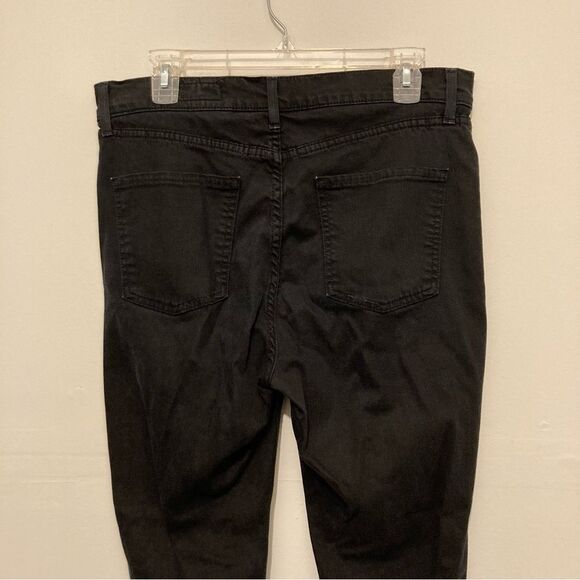 Pistola Black Jeans Womens Size 31 Distressed Ripped Pants Skinny Jeans Mid Rise - Picture 5 of 10